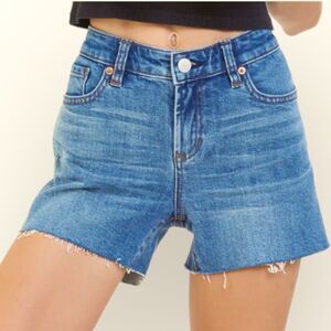 DEAR‎ JOHN NWT Gigi High Rise Cutoff Denim Shorts in Surfliner Blue- size 33